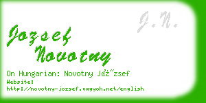 jozsef novotny business card